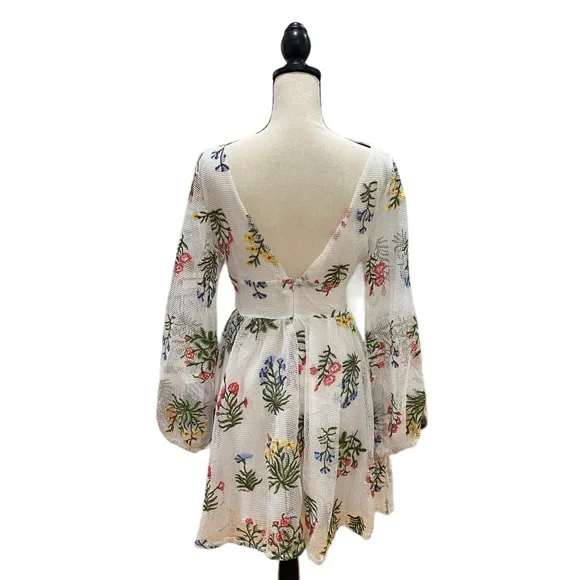 Embroidered Fit and Flare Mini Dress - Picture 2 of 3